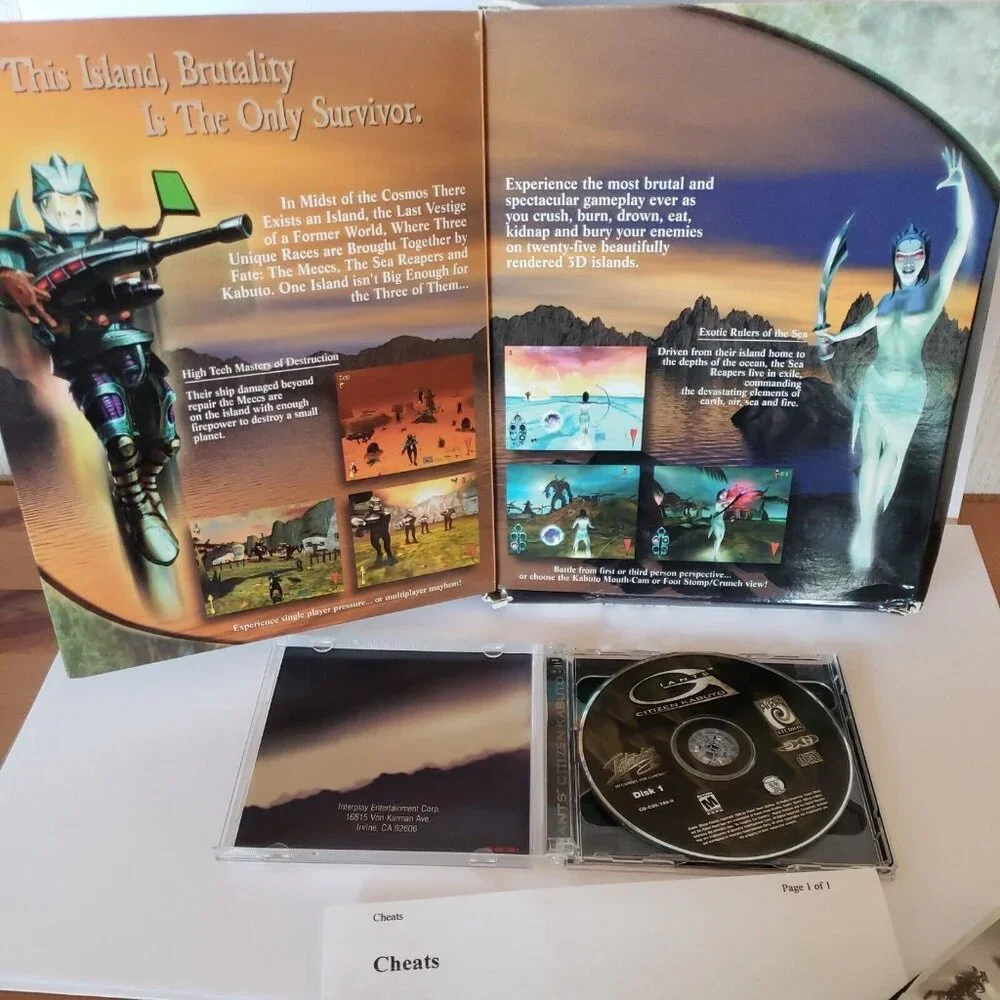 Giants Citizen Kabuto Big Box PC Game CD-ROM Computer Complete Windows 95 98 00
